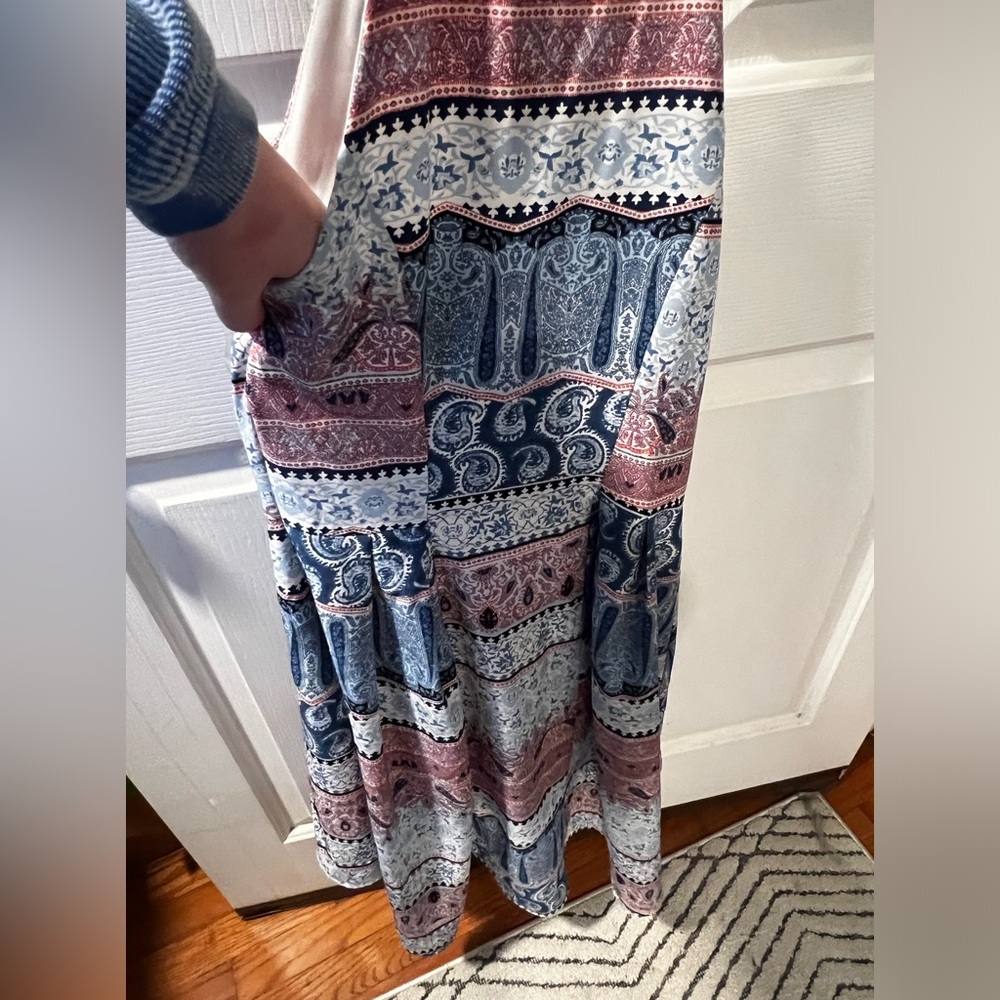 Paisley pattern mini dress
